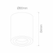 Immagine di Faretto Cilindro Da Soffitto Orientabile Bianco Led GU10 One Beneito