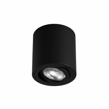 Immagine di Faretto Plafone Cilindro Da Soffitto One Superficie Nero Orientabile 1xGU10 Beneito