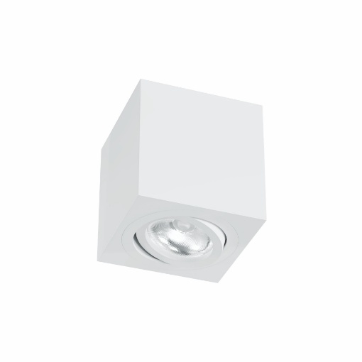 Immagine di Faretto Cubo Zio Superficie Bianco Orientabile 1xGU10 Beneito