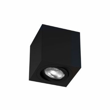 Immagine di Faretto Da Soffitto Cubo Zio Superficie Nero Orientabile 1xGU10 Beneito