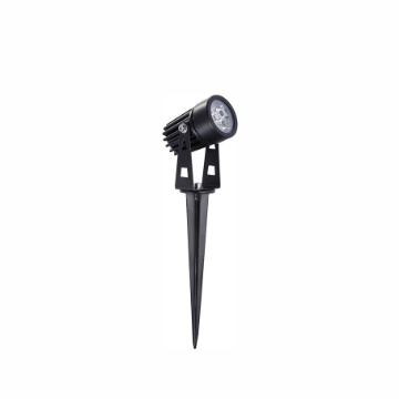 Immagine di Proiettore Da Esterno Nero Orientabile Con Picchetto Zas Led 3w 3000k IP65 Beneito