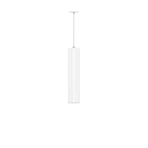 Immagine di Sospensione Cilindro Atmos Bianco 25 cm Led 7w Switch Beneito Faure