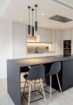 Immagine di Lampadario Ad Incasso Cilindro Pendente Per Penisola Atmos Nero 25 cm 1xGU10 Beneito