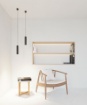 Immagine di Lampadario Ad Incasso Cilindro Pendente Per Penisola Atmos Nero 25 cm 1xGU10 Beneito