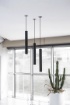 Immagine di Sospensione Cilindro 25 cm Led 7w Switch CCT Da Incasso Atmos Nero Beneito