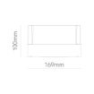 Immagine di Applique Rotonda Per Esterni Blis Switch Bianco Led CCT 15w IP65 Beneito