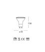 Immagine di Lampadina GU10 LED 7w 3000k Luce Calda Ottica 100° 800 Lumen