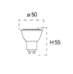 Immagine di Lampadina GU10 LED Dimmerabile 5,5w 3000k Luce Calda 435 Lumen Ottica 100°