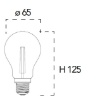 Immagine di Lampadina Led E27 Goccia Vetro Trasparente 16W 2700k Luce Calda 2300 Lumen