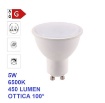 Immagine di Lampadina GU10 LED 5w 6500k Luce Bianca Fredda Ottica 100 Gradi