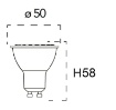 Immagine di Lampadina GU10 LED 5w 4000k 450 Lumen Luce Naturale Ottica 100°