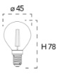 Immagine di Lampadina E14 Mini Sfera Led 4W 2700K Luce Calda 470 Lumen Vetro Trasparente