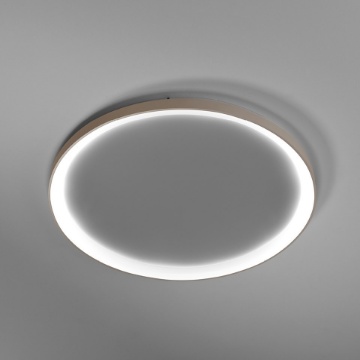 Immagine di Plafoniera Grande Tonda 78cm Sabbia Led 80w 3000k-4000k Dimmerabile Lifering Vivida