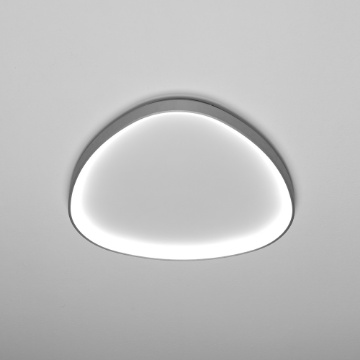Immagine di Plafoniera Triangolo Titanio Grigio Lifering Led 48w CCT Dimmerabile Vivida