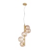 Immagine di Lampadario A Sospensione Honey S5 Sfere Vetro G9 Led Luce Ambiente Design