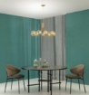 Immagine di Lampadario Contemporaneo Honey S9 Sfere Vetro G9 Led Luce Ambiente Design