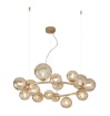 Immagine di Lampadario Circolare 16 Luci Sfere Vetro Per Soggiorno Honey S16 Fan