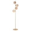Immagine di Piantana Metallo Honey PT 4 Luci Sfere Vetro Led Per Soggiorno Luce Ambiente Design