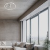 Immagine di Plafoniera Vivida Meridiana 80cm Grande Anello Led Dimmerabile 51w 3000k 4000k