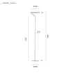 Immagine di Piantana Design Moderno Meridiana Vivida Led 27w Touch Dimmer 3000k- 4000k