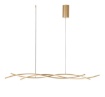 Immagine di Lampadario Da Tavolo Design Ondulato Kinetic Oro Led CCT Luce Ambiente Design