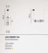 Immagine di Lampadario Led Design Vetri Fumé 40w 3000k Kemet Fan Europe