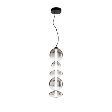 Immagine di Lampadario Led Design Vetri Fumé 40w 3000k Kemet Fan Europe