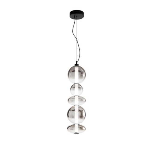 Immagine di Lampadario Led Design Vetri Fumé 40w 3000k Kemet Fan Europe
