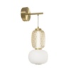 Immagine di Applique Oro Led 3000k Pendenti Vetro Bianco Ambra Totem Fan Europe