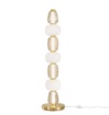 Immagine di Piantana Moderna Per Salotto Barra Led Oro Con Vetri Ambra Bianco 3000k Totem Fan Europe