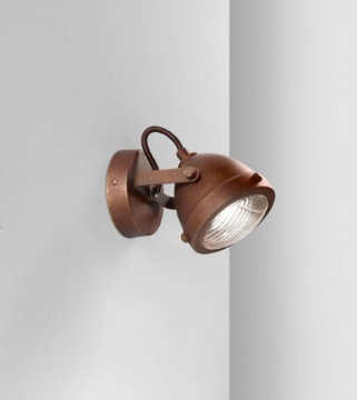 Immagine di Applique Spot Orientabile Industriale Ruggine Habana AP1 Fan Europe