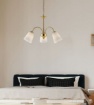 Immagine di Lampadario 3 Luci Oro Vetri Bianchi Per Camera Da Letto 1162 Fan Europe