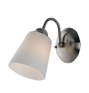 Immagine di Lampada Da Parete Nichel Con Vetro Bianco Cono 1162 Fan Europe