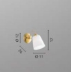 Immagine di Applique Classica Oro Con Vetro Cono Bianco 1162 Fan Europe