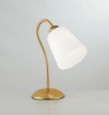 Immagine di Abat-jour Di Metallo Oro Con Vetro Bianco Per Camera Da Letto Classica 1162 Fan Europe