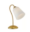 Immagine di Abat-jour Di Metallo Oro Con Vetro Bianco Per Camera Da Letto Classica 1162 Fan Europe