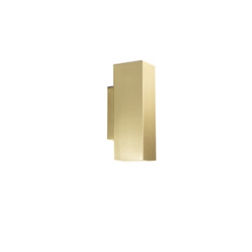 Immagine di Applique Biemissione Parallelepipedo Metallo Oro GU10 Mini Duduk Fan