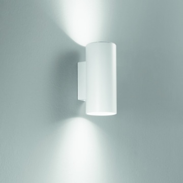 Immagine di Applique Moderna Cilindro Metallo Bianco Biemissione GU10 Duduk Fan Europe