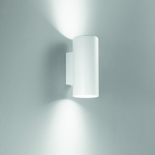 Immagine di Applique Moderna Cilindro Metallo Bianco Biemissione GU10 Duduk Fan Europe