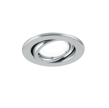 Immagine di Faretto Da Incasso Tondo Orientabile D.10 cm GU10 Led 6w Cromo