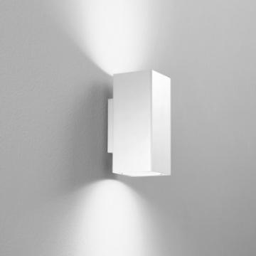 Immagine di Applique Parallelepipedo Bianco Moderno Luce Sopra Sotto GU10 Duduk Fan Europe
