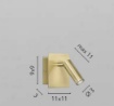 Immagine di Applique Oro Per Comodini Con Faretto Led Orientabile 3000k Dickens Fan