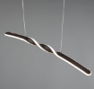 Immagine di Lampadario Design Barra Attorcigliata Nero Led 18w 3000k Ginko Trio