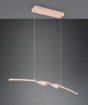 Immagine di Lampadario Led Barra Attorcigliata Sabbia Moderno 18w 3000k Ginko Trio