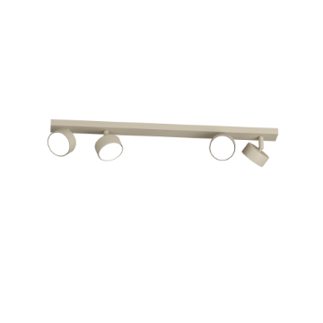 Immagine di Plafoniera Illuminazione A Binario 70cm Sabbia Con 4 Faretti Orientabili Led Gx53 Edra Top Light