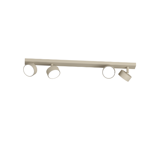 Immagine di Plafoniera Illuminazione A Binario 70cm Sabbia Con 4 Faretti Orientabili Led Gx53 Edra Top Light