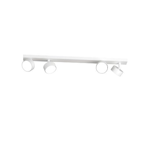 Immagine di Plafoniera Barra Con 4 Faretti Orientabili 70cm Bianco Led Gx53 Edra Top Light