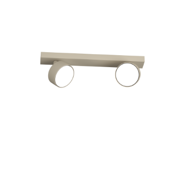 Immagine di Applique Barra Metallo Sabbia Con Due Faretti Orientabili Led Gx53 Edra Top Light