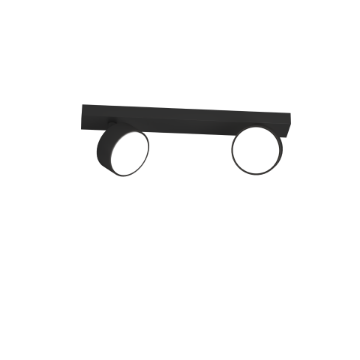Immagine di Applique Asta Nera Con Due Faretti Orientabili Led Gx53 Edra Top Light