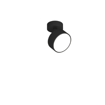 Immagine di Faretto Nero Spot Led Gx53 Orientabile Da Parete Soffitto Edra Top Light